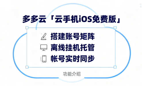多多云「云手机iOS免费版」有哪些功能？苹果游戏如何用黑科技“批量养号”搬砖赚钱！