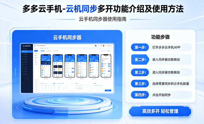 云手机同步器怎么用？多多云手机-云机同步多开功能介绍及使用方法