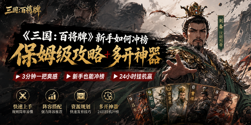 《三国：百将牌》新手冲榜攻略：云手机多开挂机，轻松拿捏牌局优势