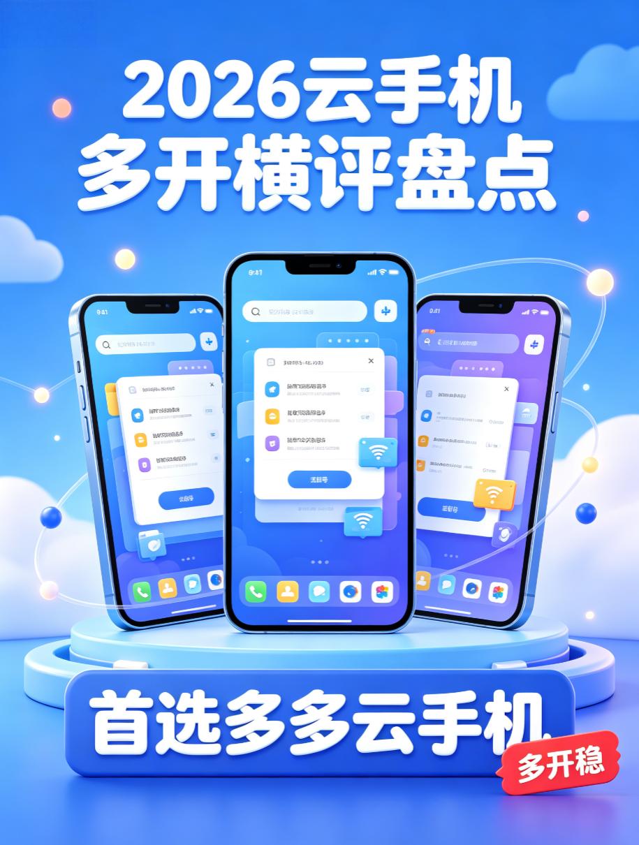 2026云手机多开横评：6款产品实测，多账号管理选哪个不踩坑