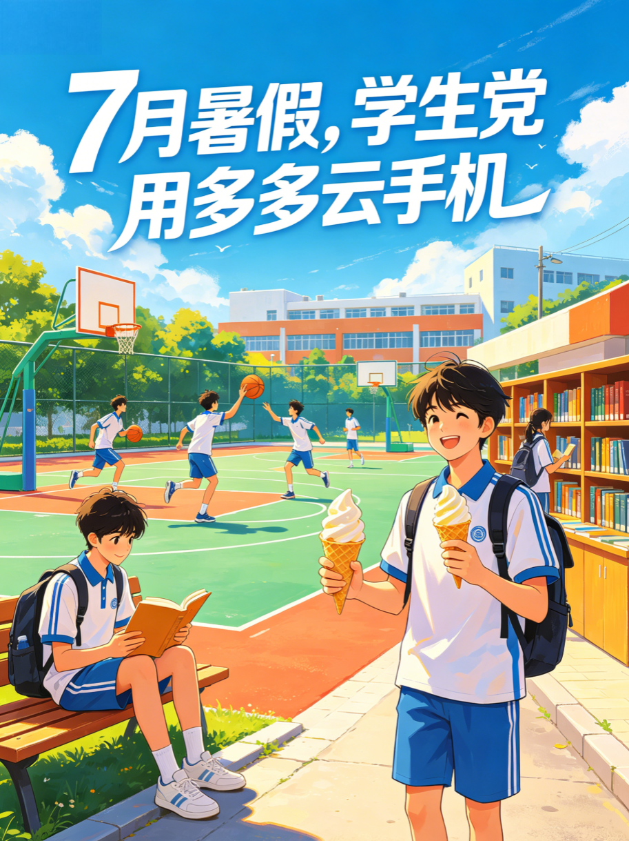7 月暑假开启，学生党用多多云手机能兼顾学习与游戏