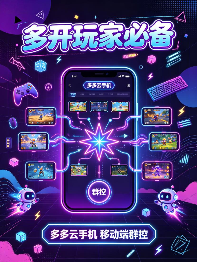 2026开学后多开玩家必备：多多云手机移动端群控功能全解析